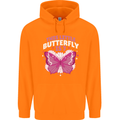 7 Year Old Birthday Butterfly 7th Childrens Kids Hoodie Orange