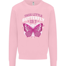7 Year Old Birthday Butterfly 7th Kids Sweatshirt Jumper Light Pink