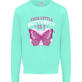 7 Year Old Birthday Butterfly 7th Kids Sweatshirt Jumper Peppermint