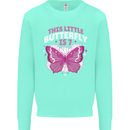 7 Year Old Birthday Butterfly 7th Kids Sweatshirt Jumper Peppermint