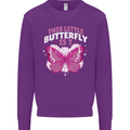 7 Year Old Birthday Butterfly 7th Kids Sweatshirt Jumper Purple