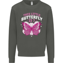 7 Year Old Birthday Butterfly 7th Kids Sweatshirt Jumper Storm Grey