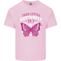 7 Year Old Birthday Butterfly 7th Kids T-Shirt Childrens Light Pink