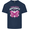 7 Year Old Birthday Butterfly 7th Kids T-Shirt Childrens Navy Blue