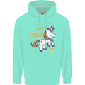 7 Year Old Birthday Girl Magical Unicorn 7th Childrens Kids Hoodie Peppermint