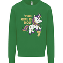 7 Year Old Birthday Girl Magical Unicorn 7th Kids Sweatshirt Jumper Irish Green