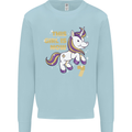 7 Year Old Birthday Girl Magical Unicorn 7th Kids Sweatshirt Jumper Light Blue