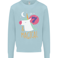 7 Year Old Birthday Girl Magical Unicorn 7th Kids Sweatshirt Jumper Light Blue