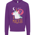 7 Year Old Birthday Girl Magical Unicorn 7th Kids Sweatshirt Jumper Purple