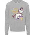 7 Year Old Birthday Girl Magical Unicorn 7th Kids Sweatshirt Jumper Sports Grey