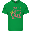 7th Birthday Girl 7 Year Old Princess Kids T-Shirt Childrens Irish Green