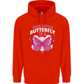 8 Year Old Birthday Butterfly 8th Childrens Kids Hoodie Bright Red