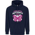 8 Year Old Birthday Butterfly 8th Childrens Kids Hoodie Navy Blue