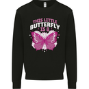 8 Year Old Birthday Butterfly 8th Kids Sweatshirt Jumper Black