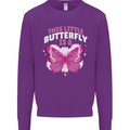 8 Year Old Birthday Butterfly 8th Kids Sweatshirt Jumper Purple