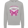 8 Year Old Birthday Butterfly 8th Kids Sweatshirt Jumper Sports Grey