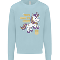 8 Year Old Birthday Girl Magical Unicorn 8th Kids Sweatshirt Jumper Light Blue