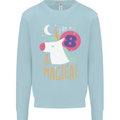 8 Year Old Birthday Girl Magical Unicorn 8th Kids Sweatshirt Jumper Light Blue