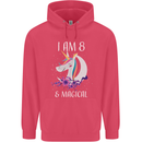 8 Year Old Birthday Magical Unicorn 8th Childrens Kids Hoodie Heliconia