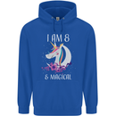 8 Year Old Birthday Magical Unicorn 8th Childrens Kids Hoodie Royal Blue