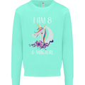 8 Year Old Birthday Magical Unicorn 8th Kids Sweatshirt Jumper Peppermint