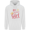 8th Birthday Girl 8 Year Old Princess Childrens Kids Hoodie White