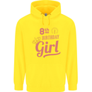 8th Birthday Girl 8 Year Old Princess Childrens Kids Hoodie Yellow