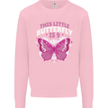 9 Year Old Birthday Butterfly 9th Kids Sweatshirt Jumper Light Pink