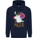 9 Year Old Birthday Girl Magical Unicorn 9th Childrens Kids Hoodie Navy Blue