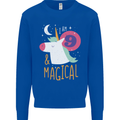 9 Year Old Birthday Girl Magical Unicorn 9th Kids Sweatshirt Jumper Royal Blue