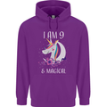 9 Year Old Birthday Magical Unicorn 9th Childrens Kids Hoodie Purple