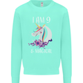 9 Year Old Birthday Magical Unicorn 9th Kids Sweatshirt Jumper Peppermint