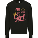 9th Birthday Girl 9 Year Old Princess Kids Sweatshirt Jumper Black