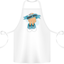 A Baby Boy Gender Reveal Christening Pregnancy Cotton Apron 100% Organic White