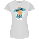 A Baby Boy Gender Reveal Christening Pregnancy Womens Petite Cut T-Shirt White