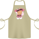 A Baby Girl Gender Reveal Christening Pregnancy Cotton Apron 100% Organic Khaki