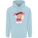 A Baby Girl Gender Reveal Christening Pregnancy Mens 80% Cotton Hoodie Light Blue