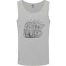 A Cat & Mushroom Foraging Ecology Nature Mens Vest Tank Top Sports Grey