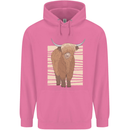 A Chilled Highland Cow Childrens Kids Hoodie Azalea