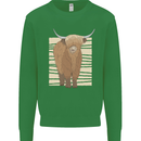 A Chilled Highland Cow Kids Sweatshirt Jumper Irish Green