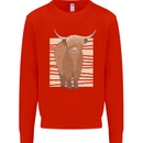 A Chilled Highland Cow Mens Sweatshirt Jumper Bright Red