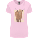 A Chilled Highland Cow Womens Wider Cut T-Shirt Light Pink