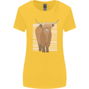 A Chilled Highland Cow Womens Wider Cut T-Shirt Yellow