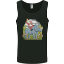 A Christmas Rhino With Santa Xmas Mens Vest Tank Top Black