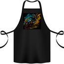 A Colourful Motocross Image MotoX Dirt Bike Motorsports Cotton Apron 100% Organic Black
