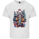 A Cool Christmas Racoon Xmas Kids T-Shirt Childrens White