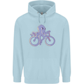 A Cycling Octopus Funny Cyclist Bicycle Childrens Kids Hoodie Light Blue