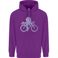 A Cycling Octopus Funny Cyclist Bicycle Childrens Kids Hoodie Purple