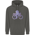 A Cycling Octopus Funny Cyclist Bicycle Childrens Kids Hoodie Storm Grey