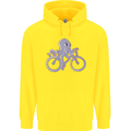 A Cycling Octopus Funny Cyclist Bicycle Childrens Kids Hoodie Yellow